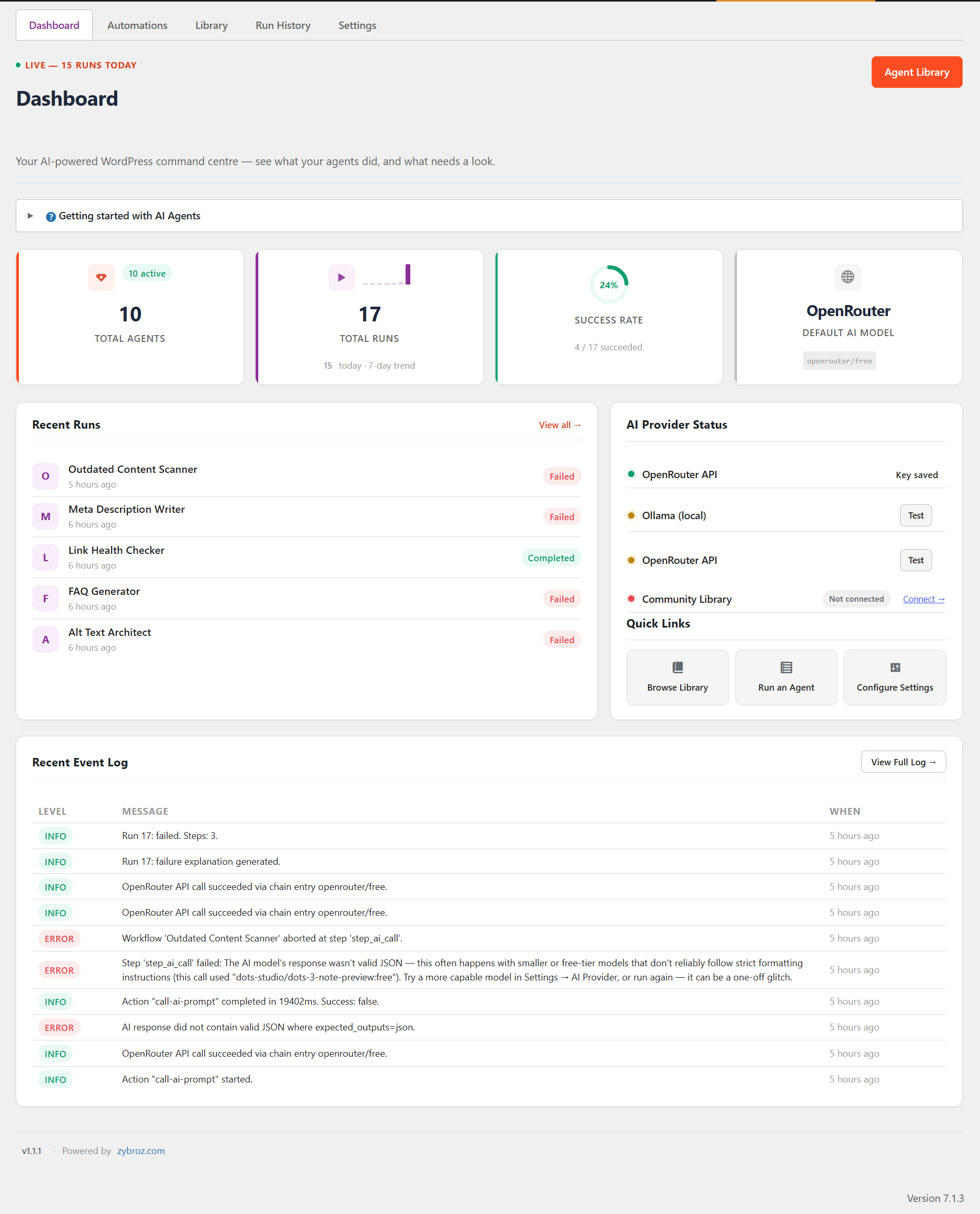 AI command centre - see what your agents did and what needs attention, at a glance.